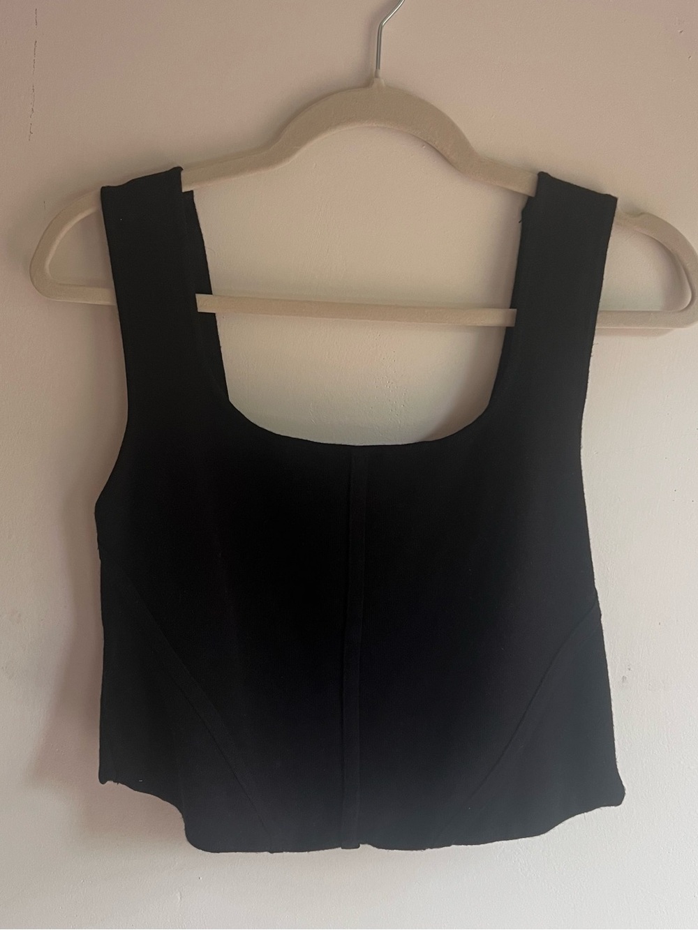 House of Harlow 1960 Black Square-Neck Tank Corset Top